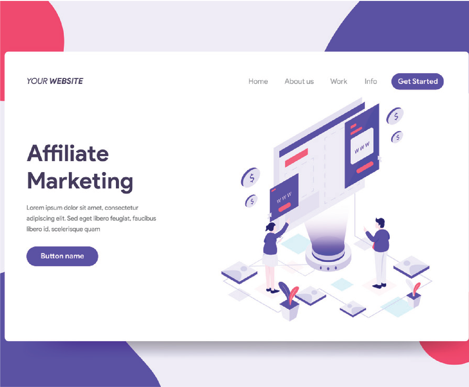 landing page